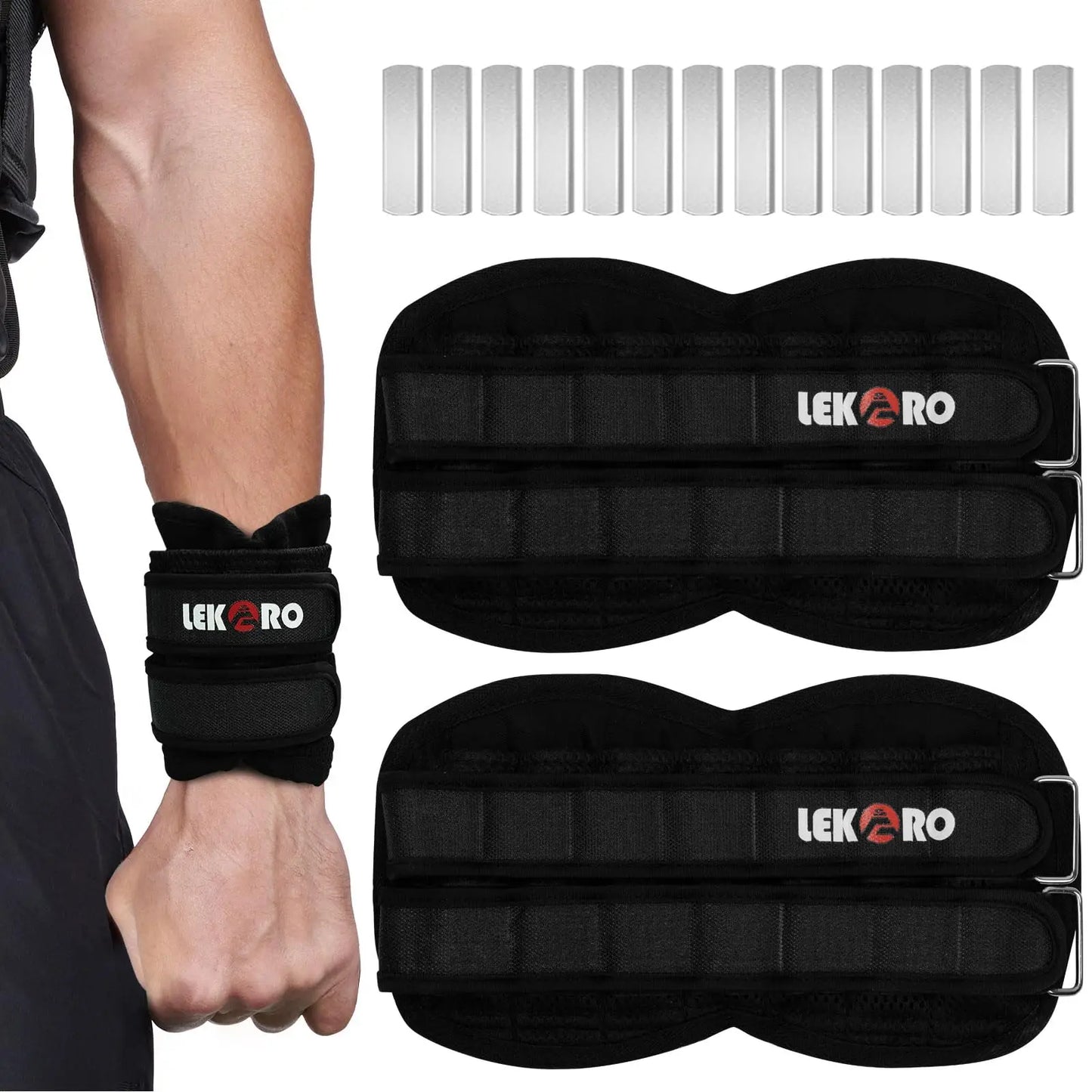 Adjustable Wrist And Ankle Weights With Removable Arm And Leg Weights