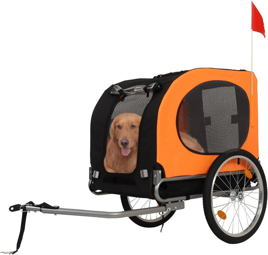TwisterCk Foldable Dog Bike Trailer Pet Bicycle Carrier