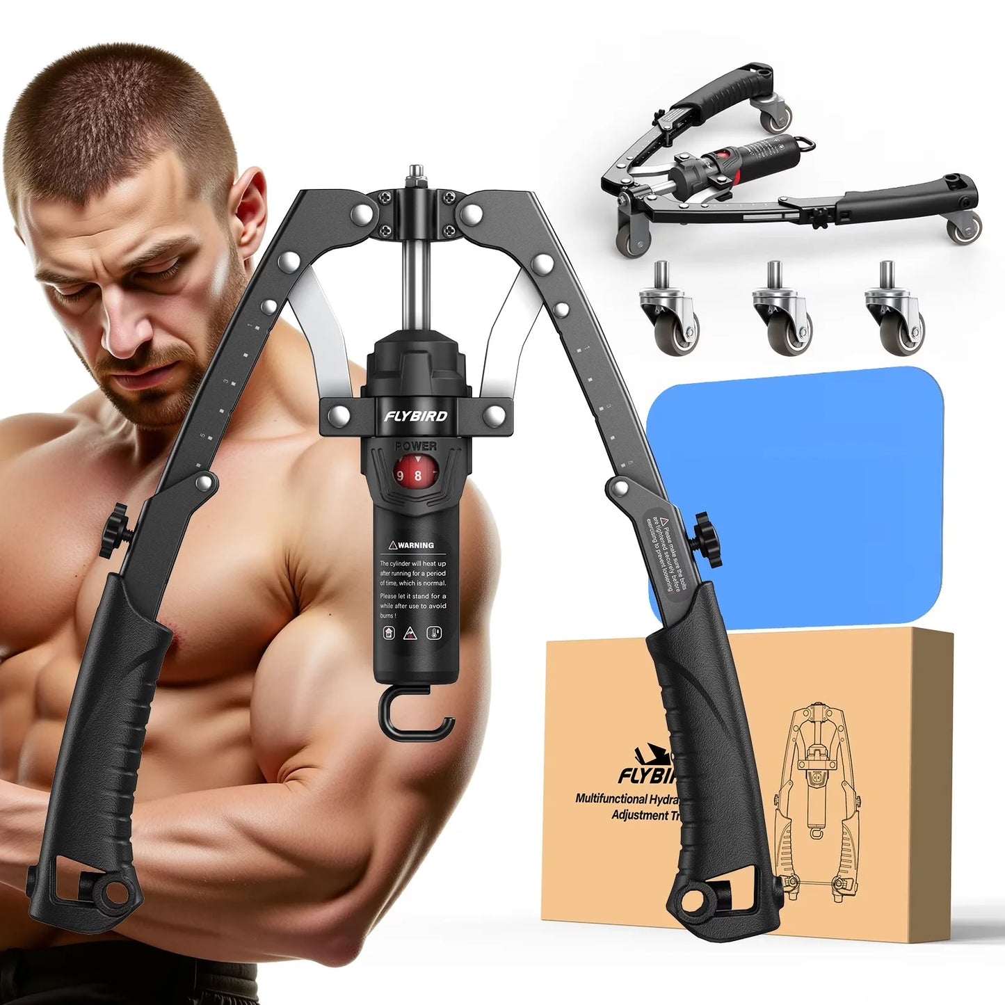 FED Fitness 3-In-1 Twister Arm Trainer With Ab Roller Wheel