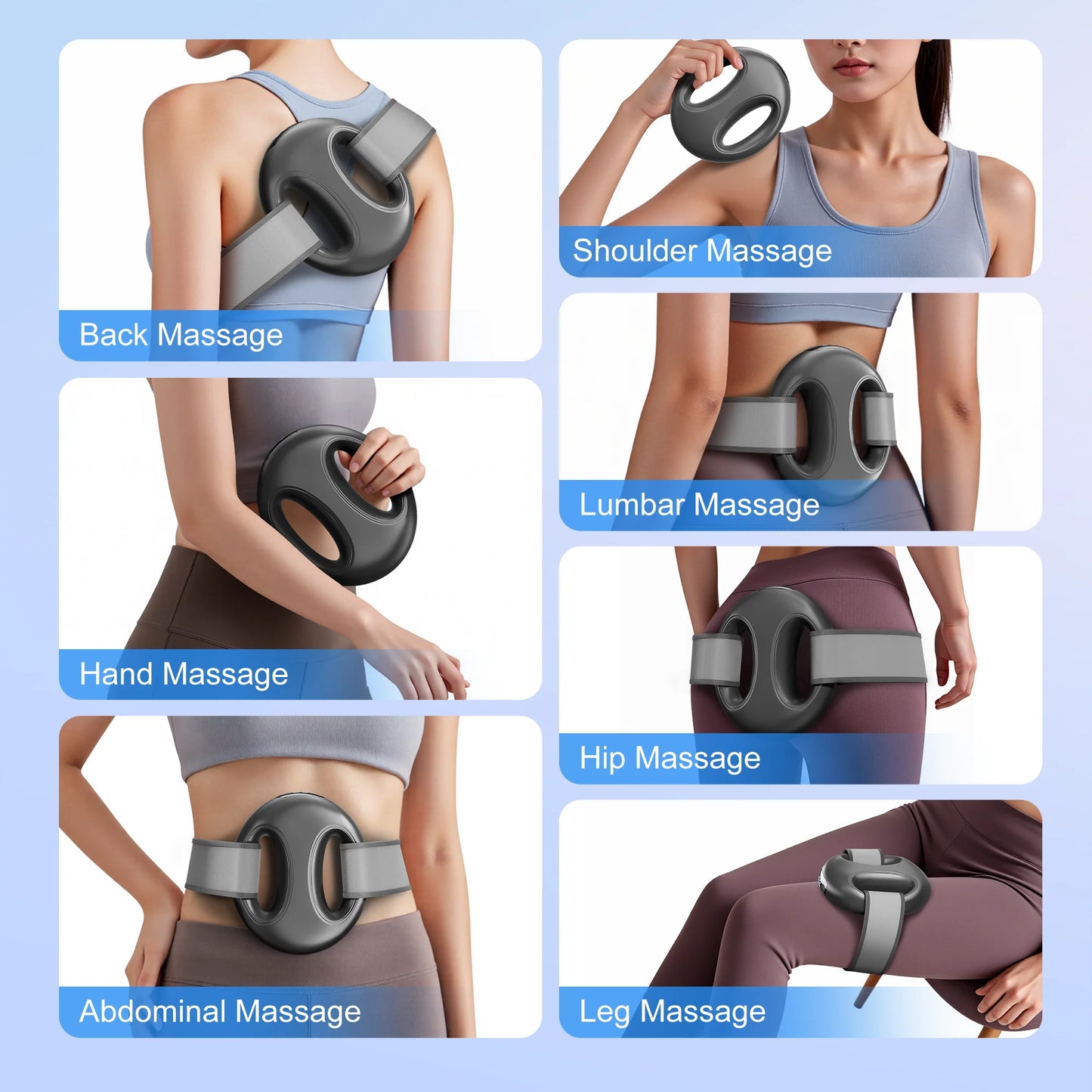 LEERCON Portable Mini Fascia Ring Massager With High Frequency Vibration