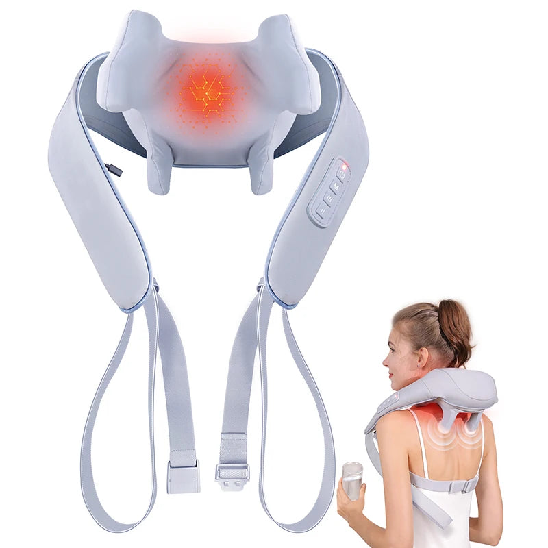 MASGRE Shiatsu Back Neck Massager Cordless Shoulder Massager With Heat