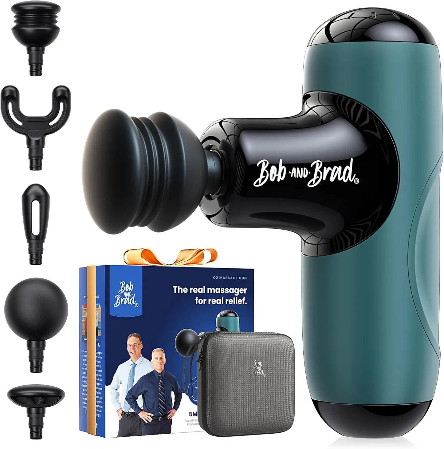 BOB AND B Q2 Pro Mini Massage Gun With HeatTherapy