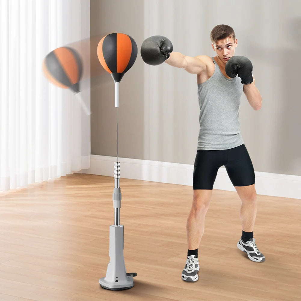 JOCESTYLE Height Adjustable Boxing Bag With Punching Reflex Ball