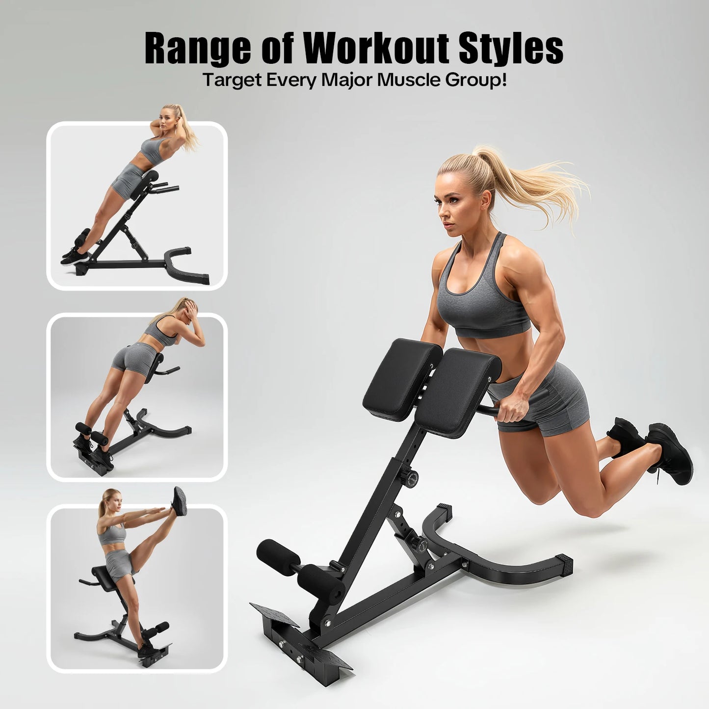 Roman Chair Back Extension Machine For Core And Abs Workout 330 Lbs