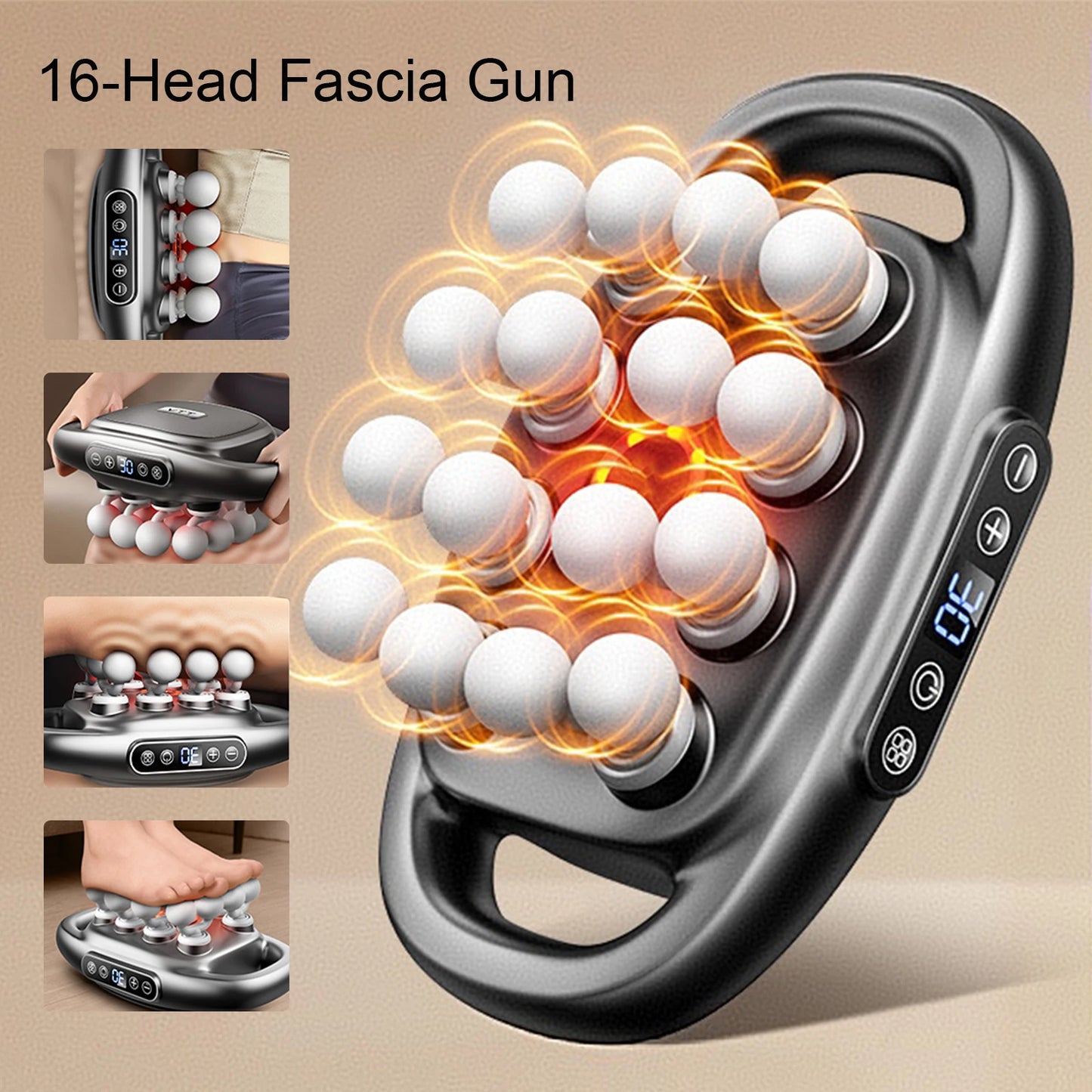 Foreverlily Fascia Massage Gun With 9 Modes For Full Body