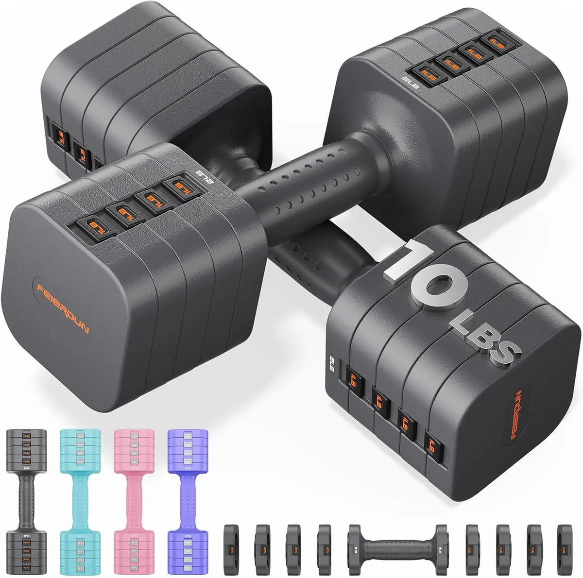 Feierdun Adjustable Dumbbell Set For Home Strength Training