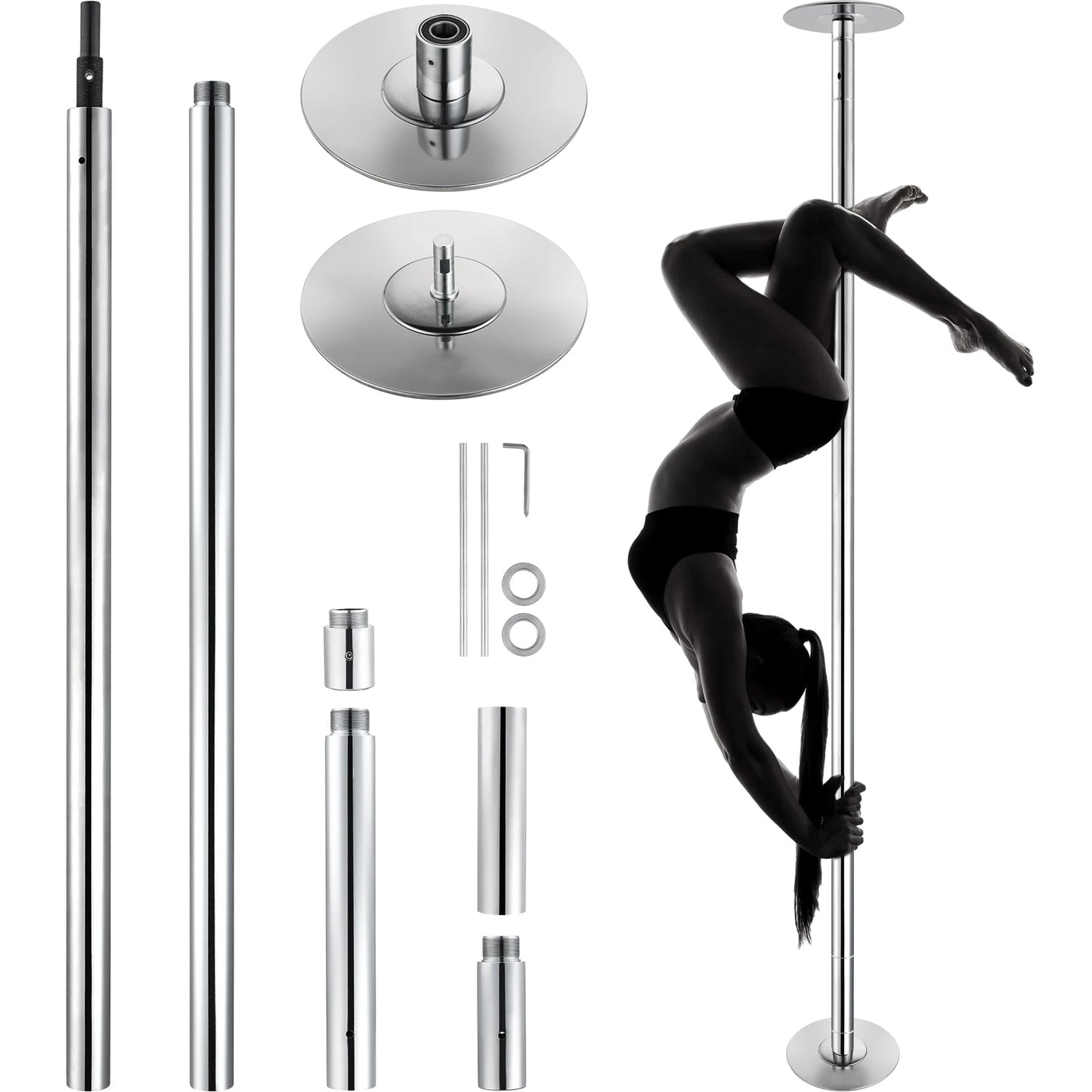 SucceBuy Professional Dancing Pole Kit Stainless Steel Heavy-Duty Removable