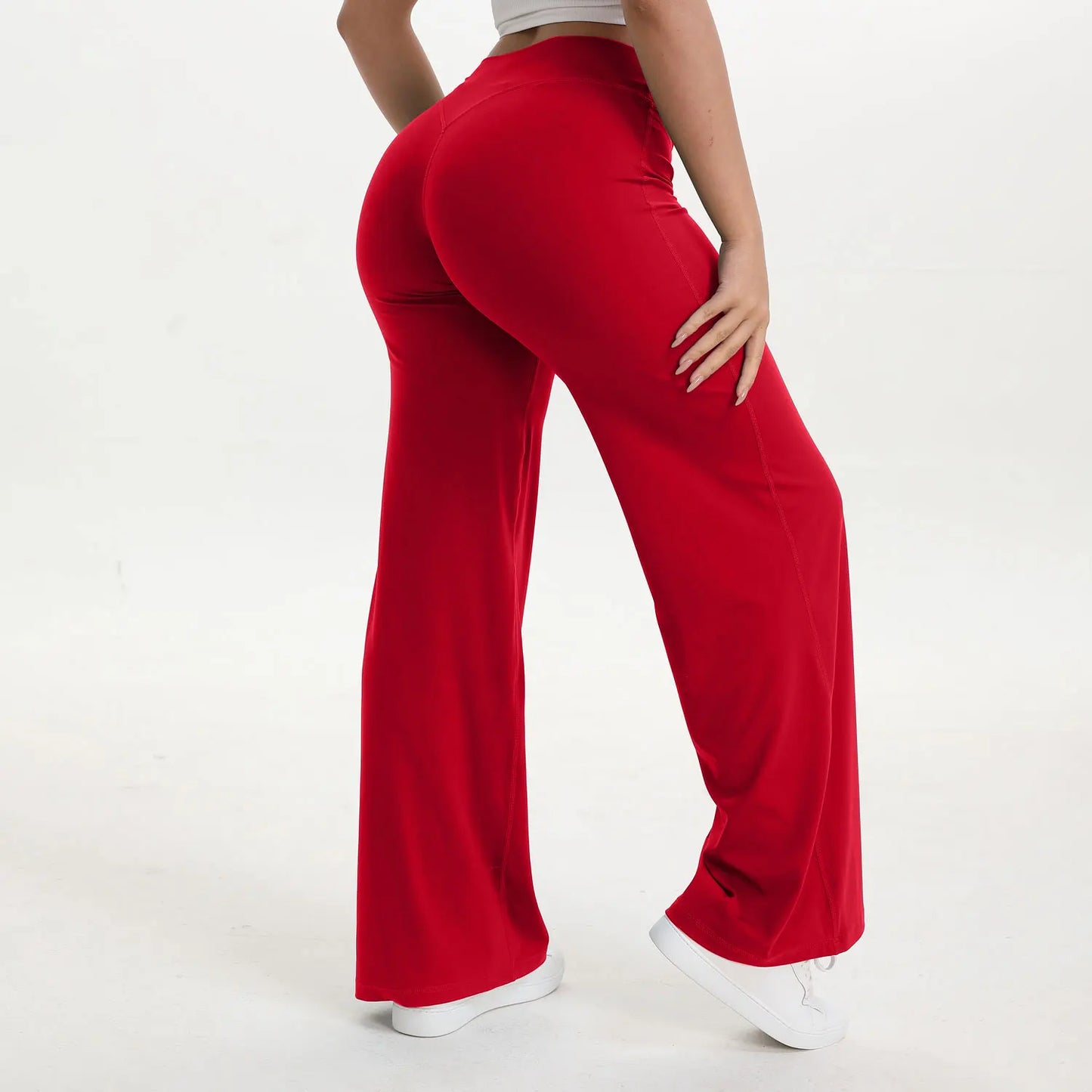 NCLAGEN SoftMotion Straight Leg Yoga Pants for Women Mid Waist