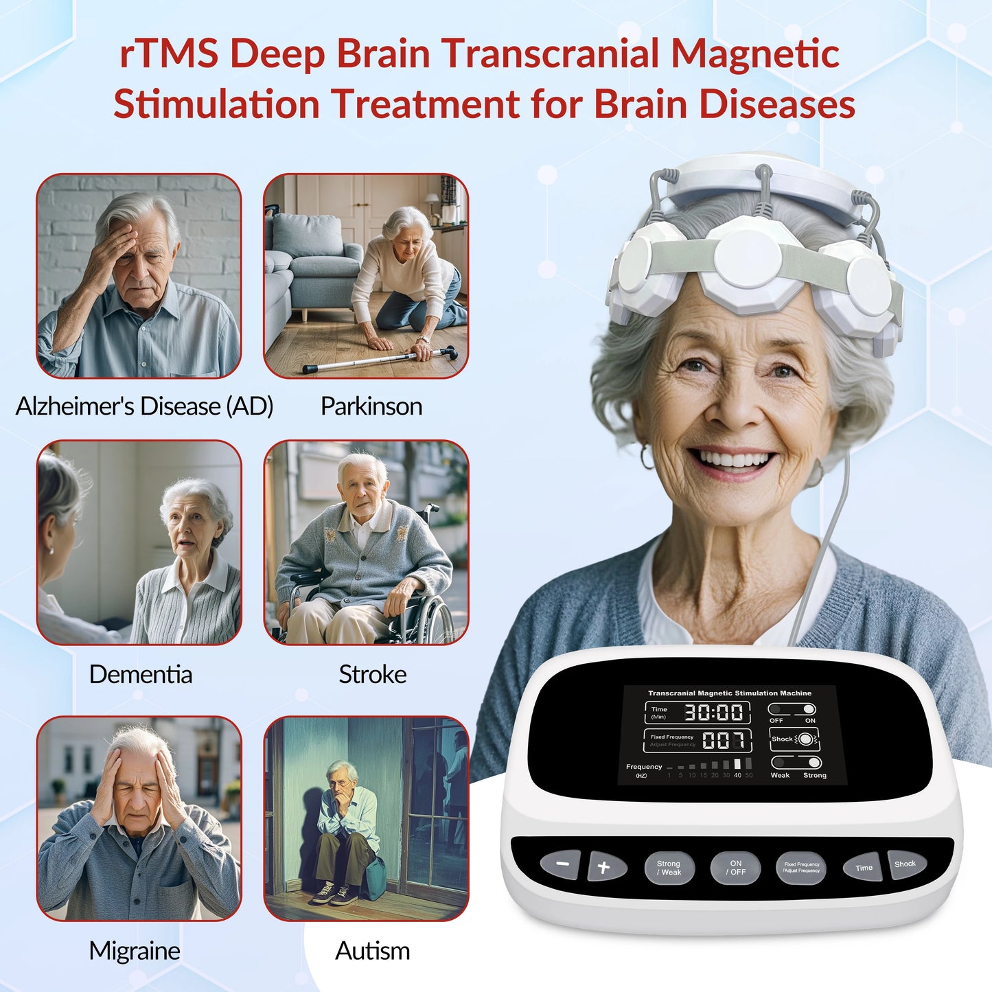 ZJKC Transcranial Magnetic Stimulation Device For Depression Parkinsons Insomnia