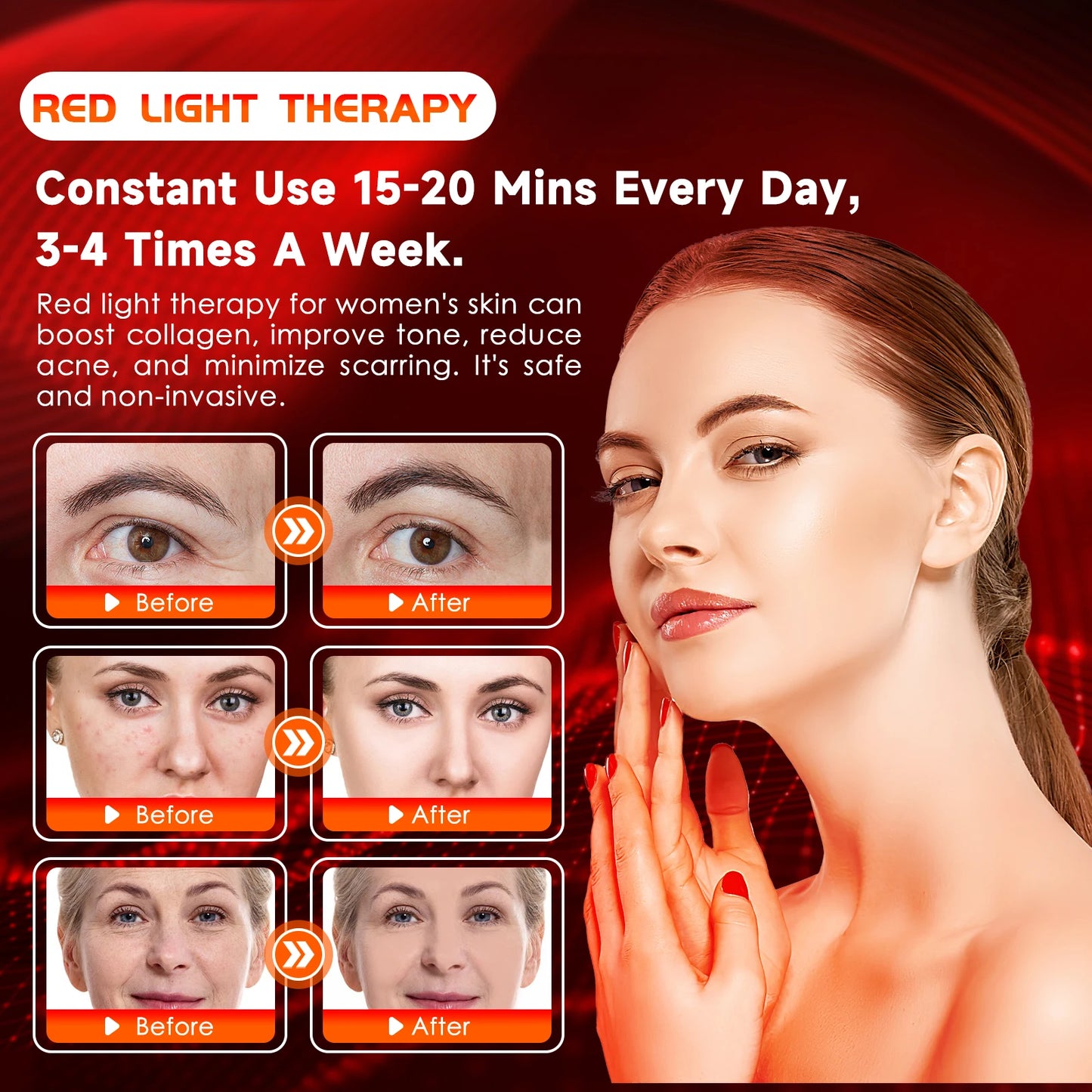 Astarexin 75 LEDs 80W Red Light Therapy Panel 660nm 850nm