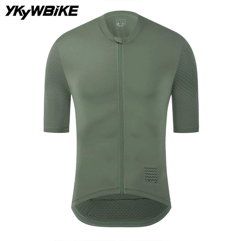 YKYWBIKE Men's Cycling Jersey Breathable Short Sleeve UV Protection