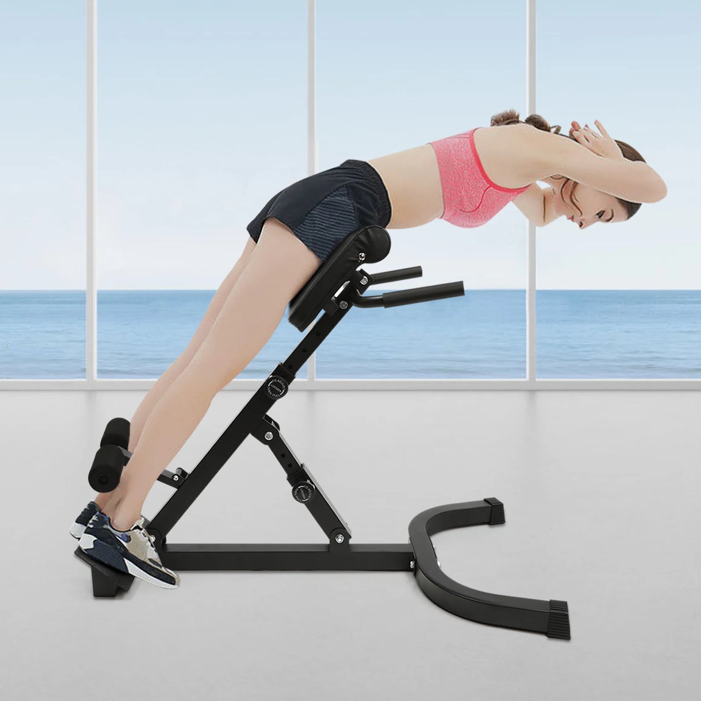 Roman Chair Back Extension Machine For Core And Abs Workout 330 Lbs