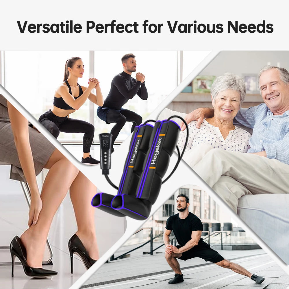 Heyelax Leg Compression Massager for Circulation, Recovery, Pain Relief
