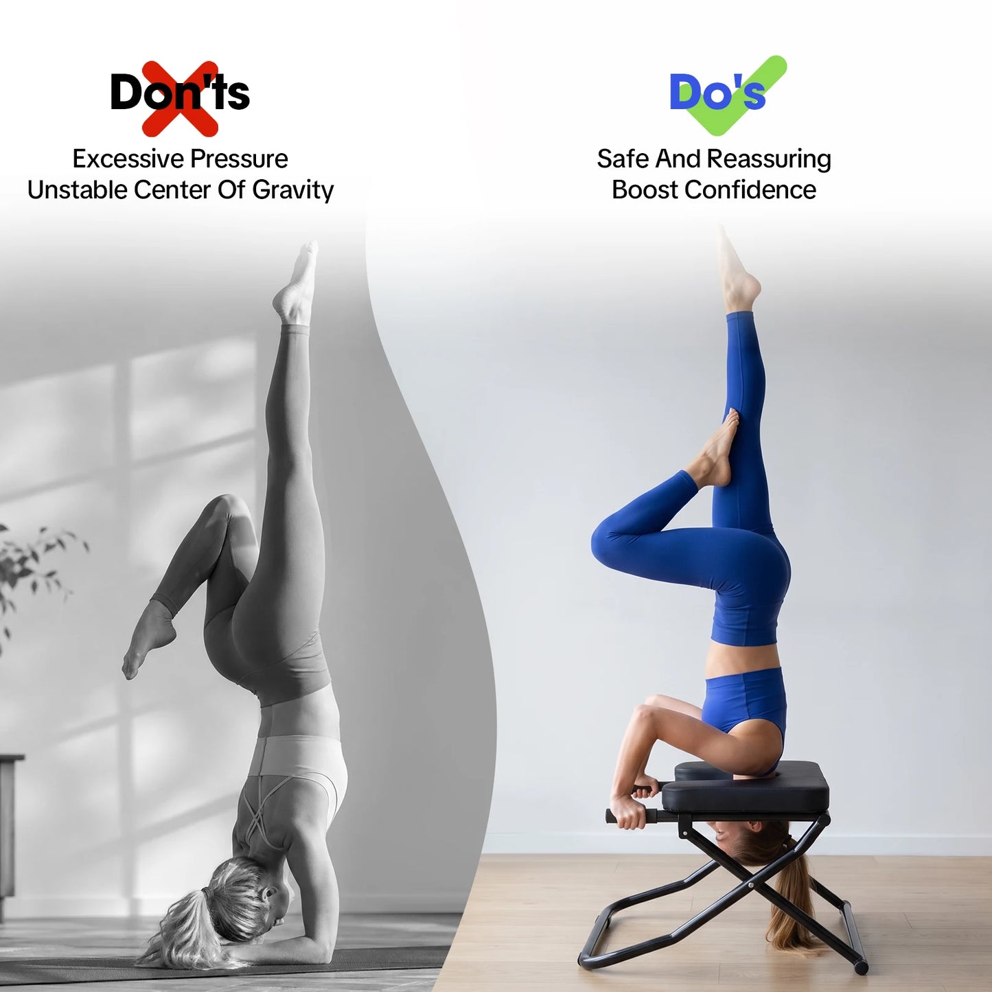 Inversion Chair For Home Gym With PU Cushion Anti Slip