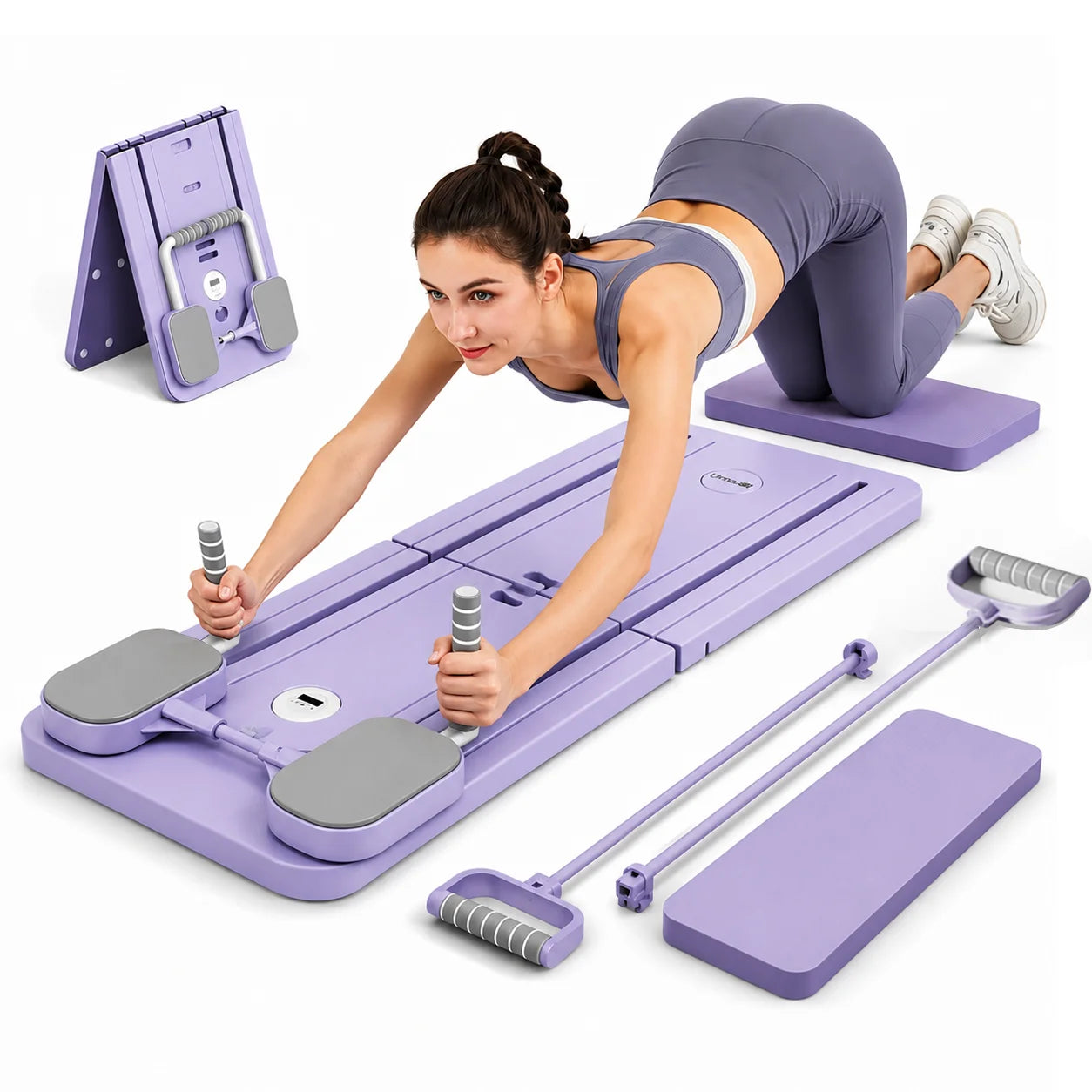 UMAY Multifunctional Pilates Board With Timer And Yoga Mat