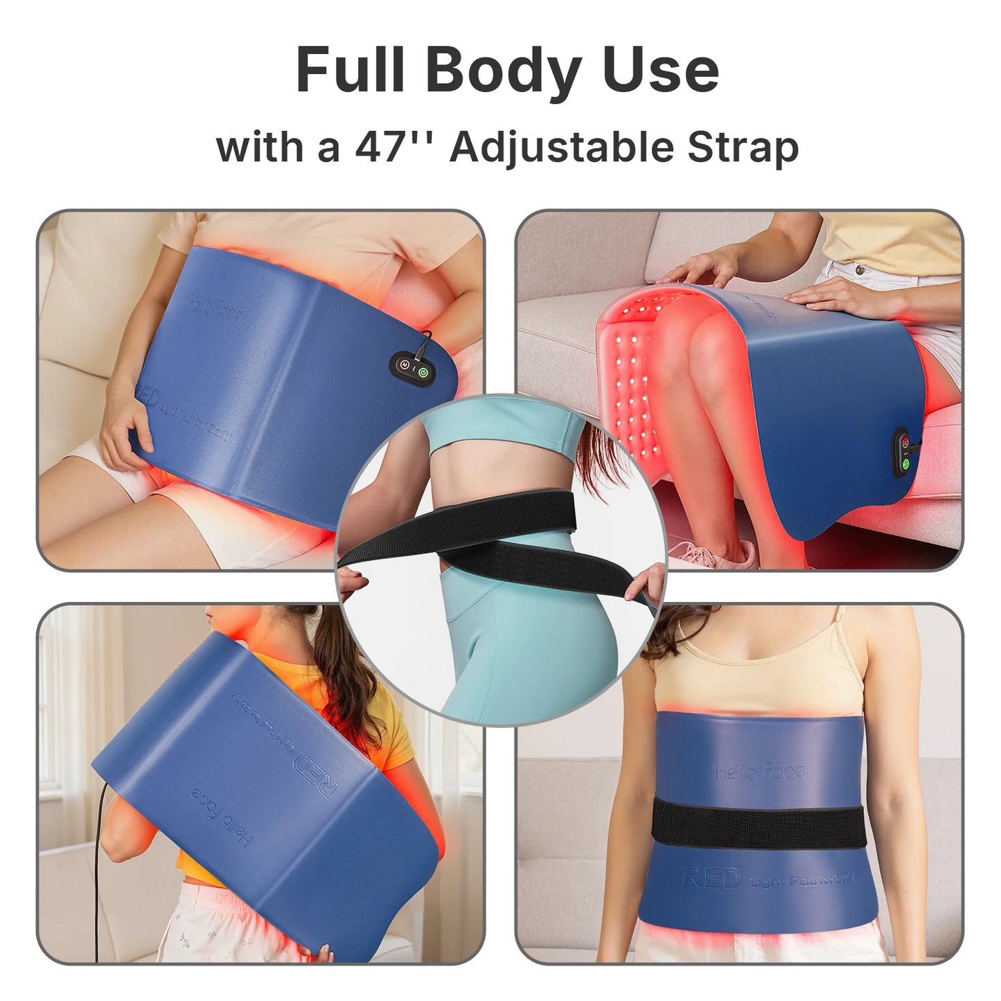 Hello Face Body Light Therapy Mat With 660nm 850nm LEDs