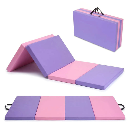 HiMISS Thick Folding Gymnastics Mat For Home Yoga And Exercise