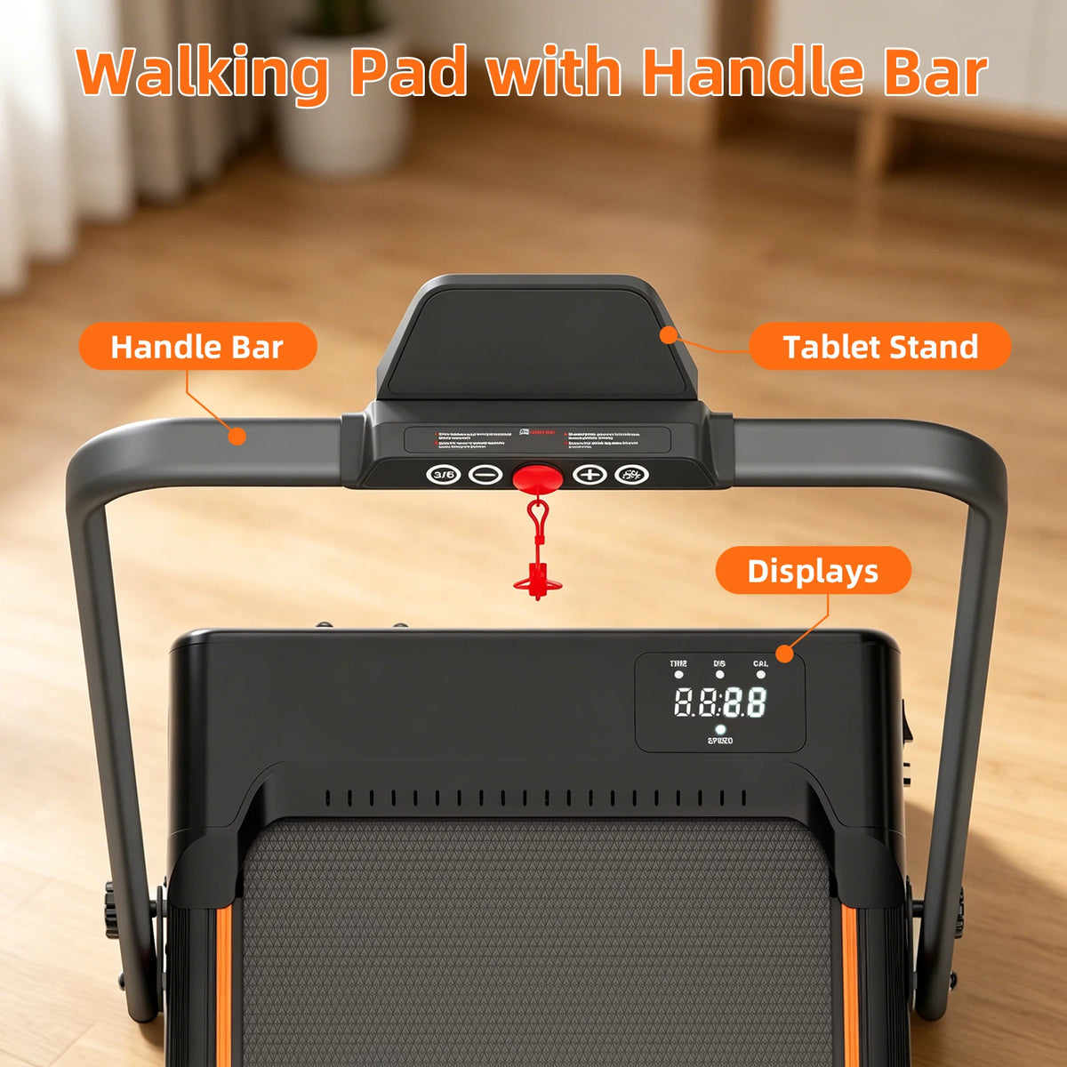 Foldable Home Treadmill With 3.0 HP Motor And Adjustable Incline