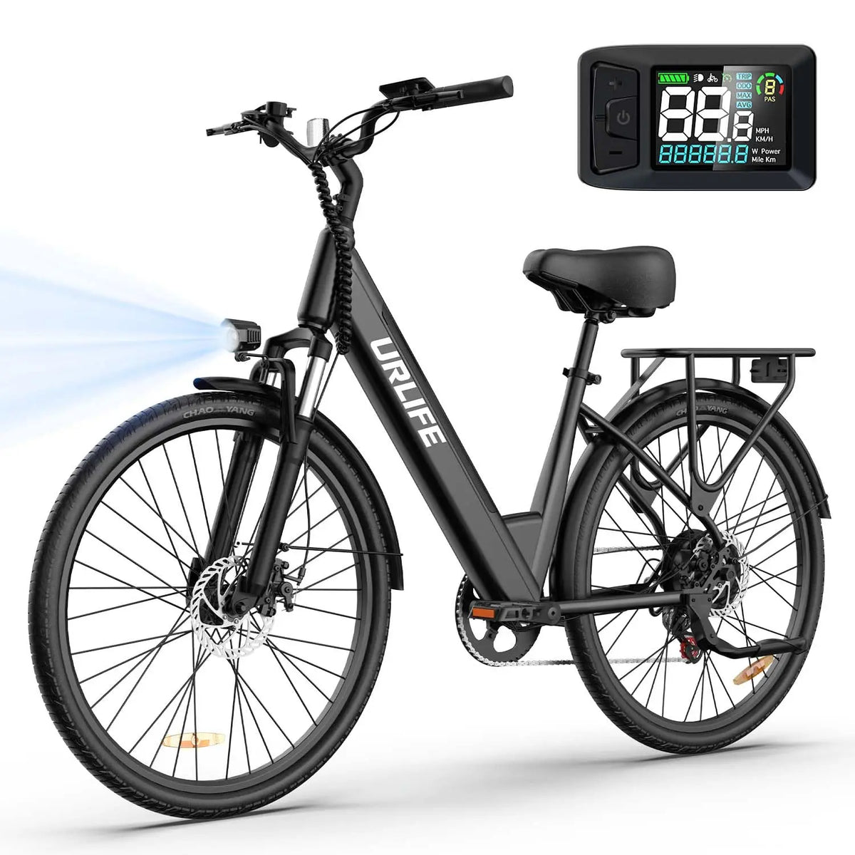 Urlife E26 Electric Bicycle With Seven Speed And Hydraulic Brakes