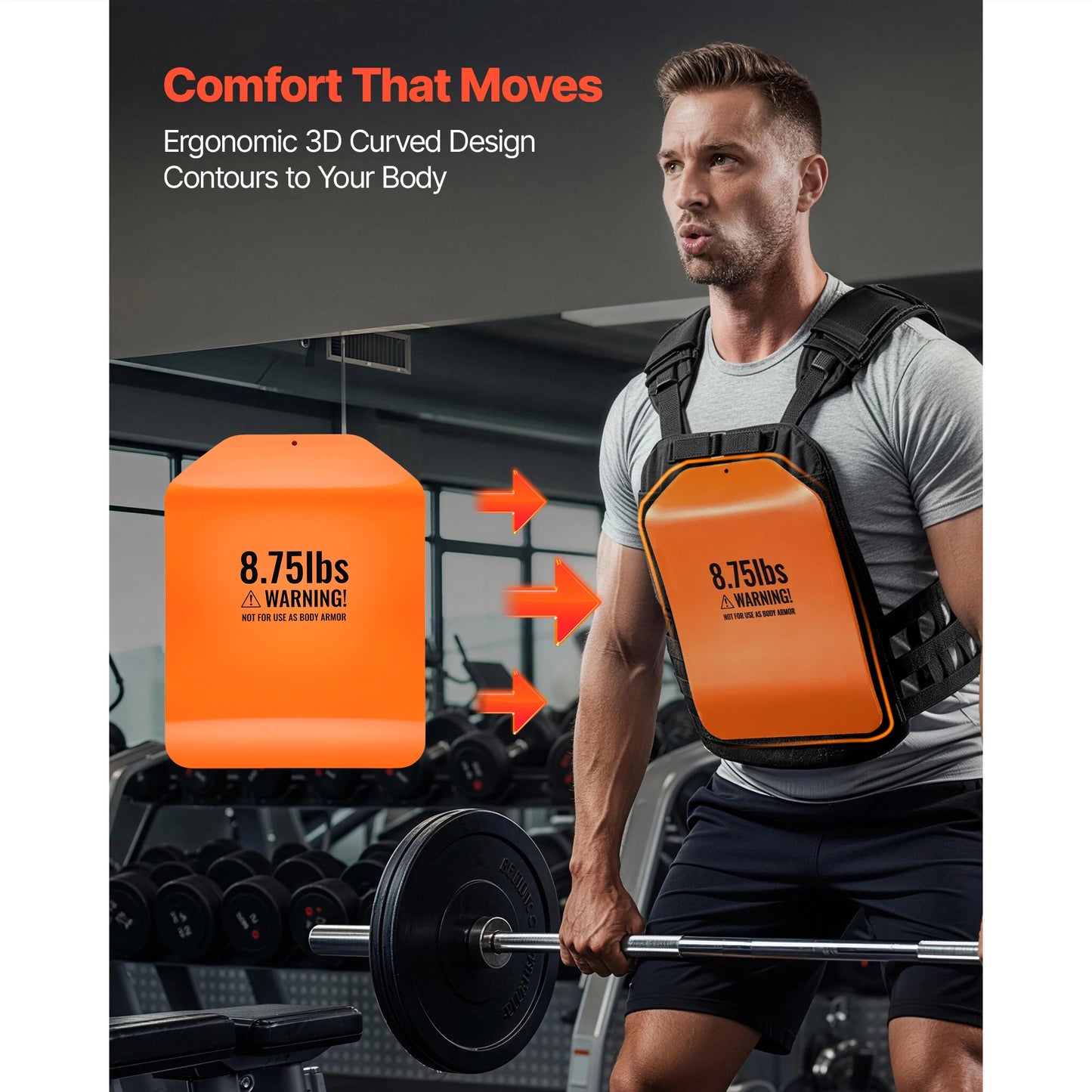 SucceBuy Curved Weight Vest Plates for Steel Tactical Training