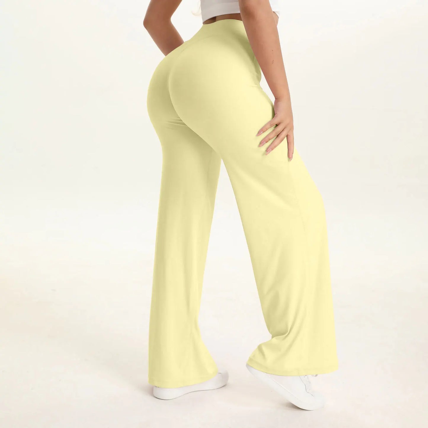 NCLAGEN SoftMotion Straight Leg Yoga Pants for Women Mid Waist