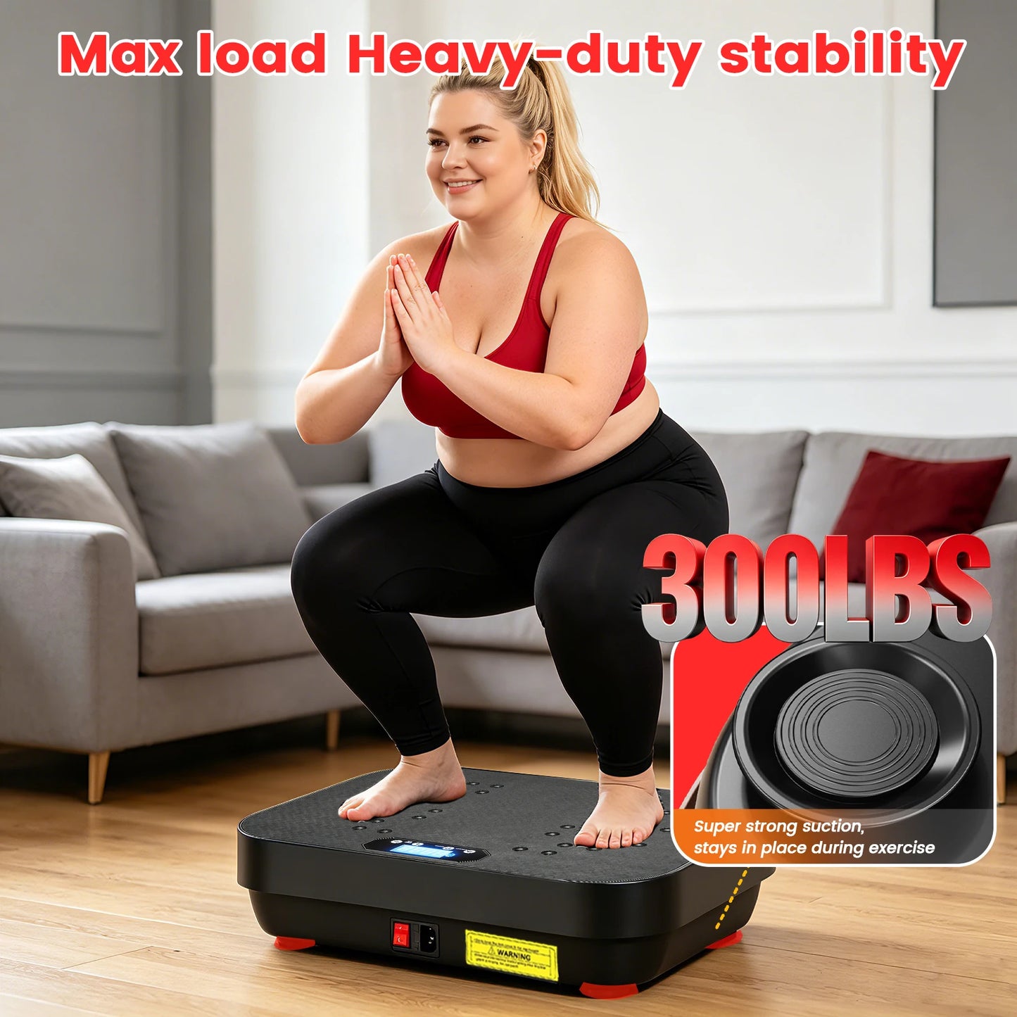 Vibration Plate Full-Body Exercise Machine With Bluetooth Remote And Bands