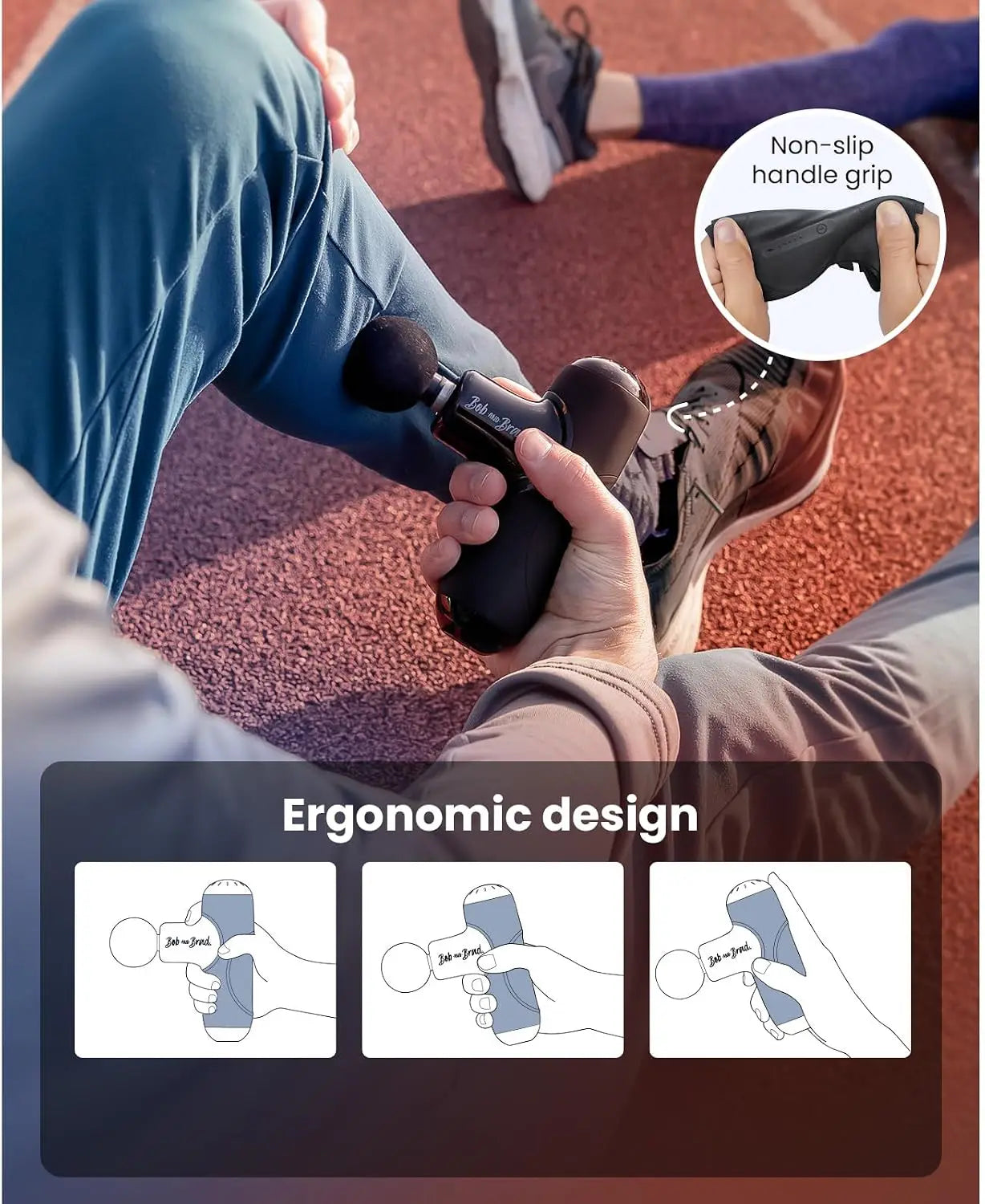 BOB AND B Q2 Pro Mini Massage Gun With HeatTherapy