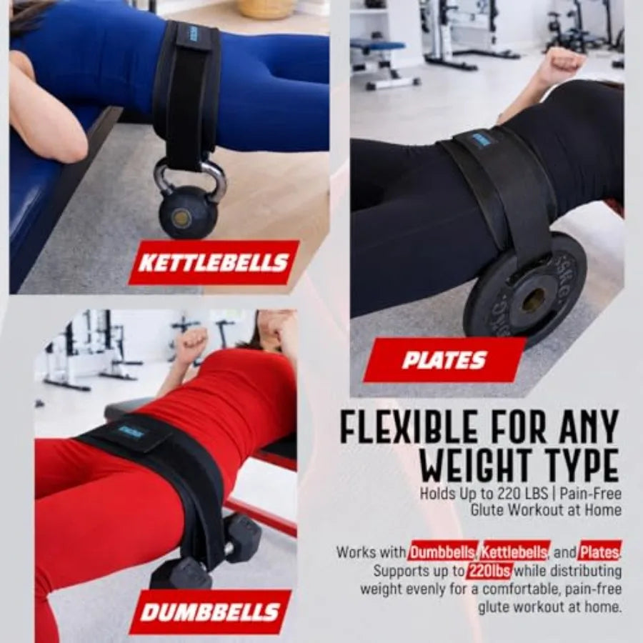 Hip Thrust Belt For Weights Dumbbells And Kettlebells With Padding