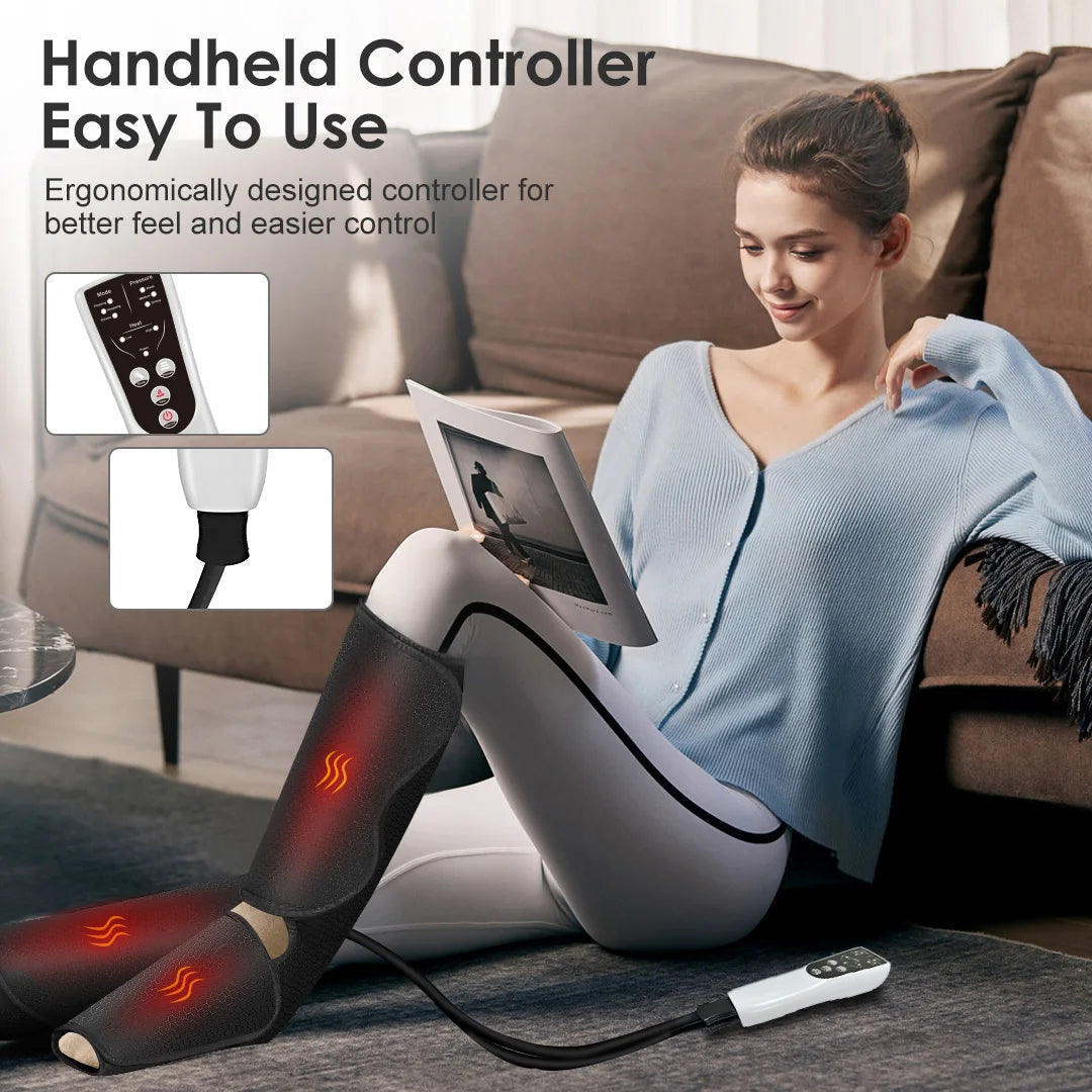 Sejoy Leg Air Compression Massager With Foot Heat Calf Massage