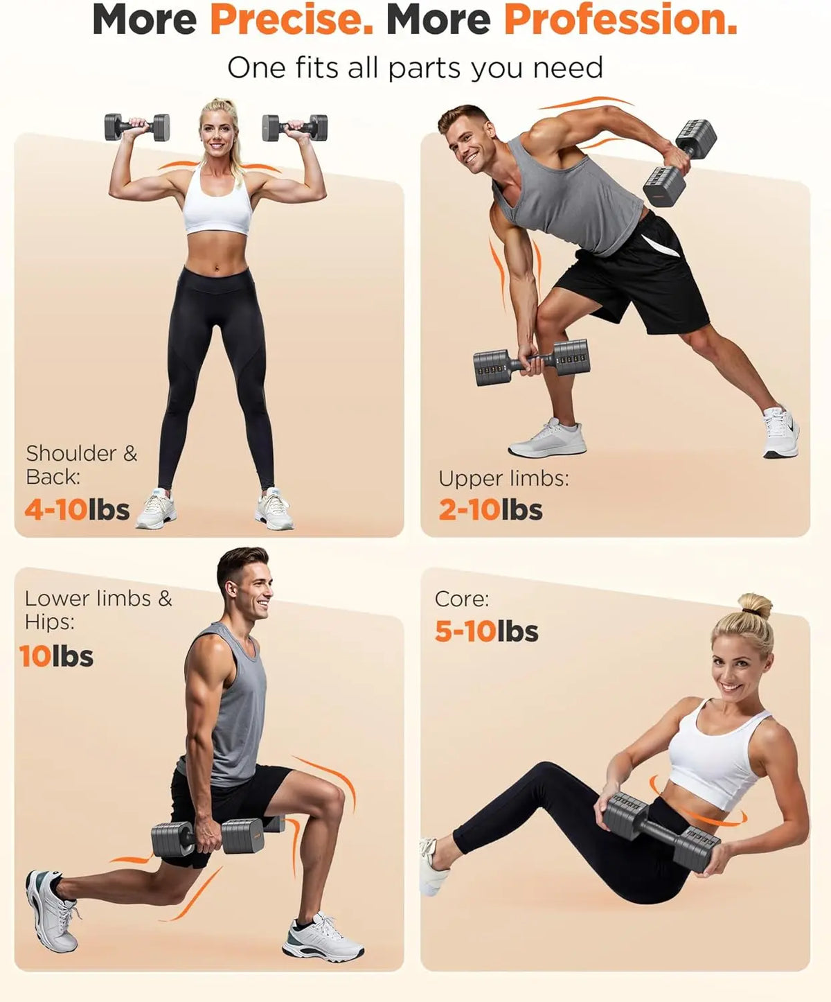 Feierdun Adjustable Dumbbell Set For Home Strength Training