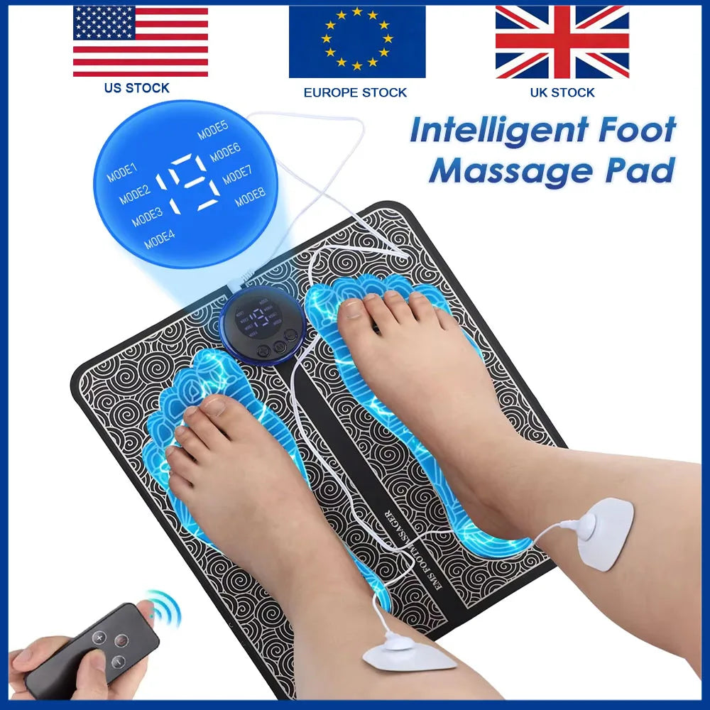 Agdoad Smart EMS Foot Massager Pad Enhances Blood Circulation