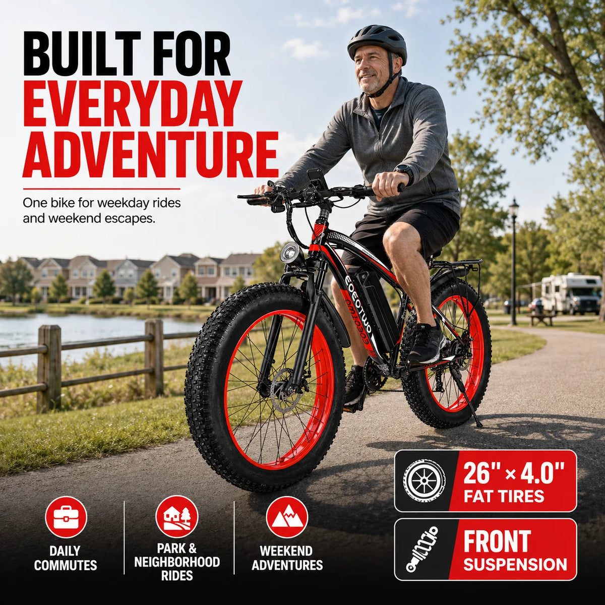 Eoeotwo Fat Tire Electric Bike With High Performance Motor