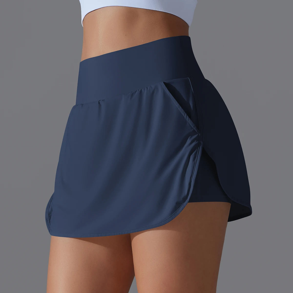 High Waist Breathable Athletic Skort With Shorts For Women