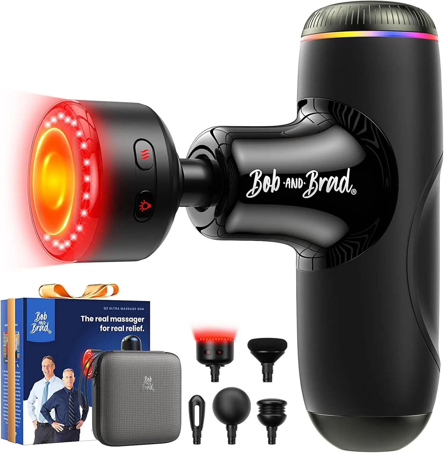 BOB AND B Q2 Pro Mini Massage Gun With HeatTherapy