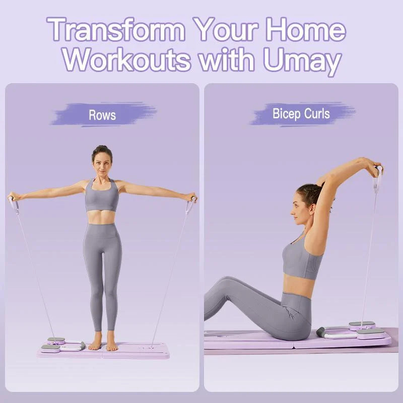 UMAY Multifunctional Pilates Board With Timer And Yoga Mat