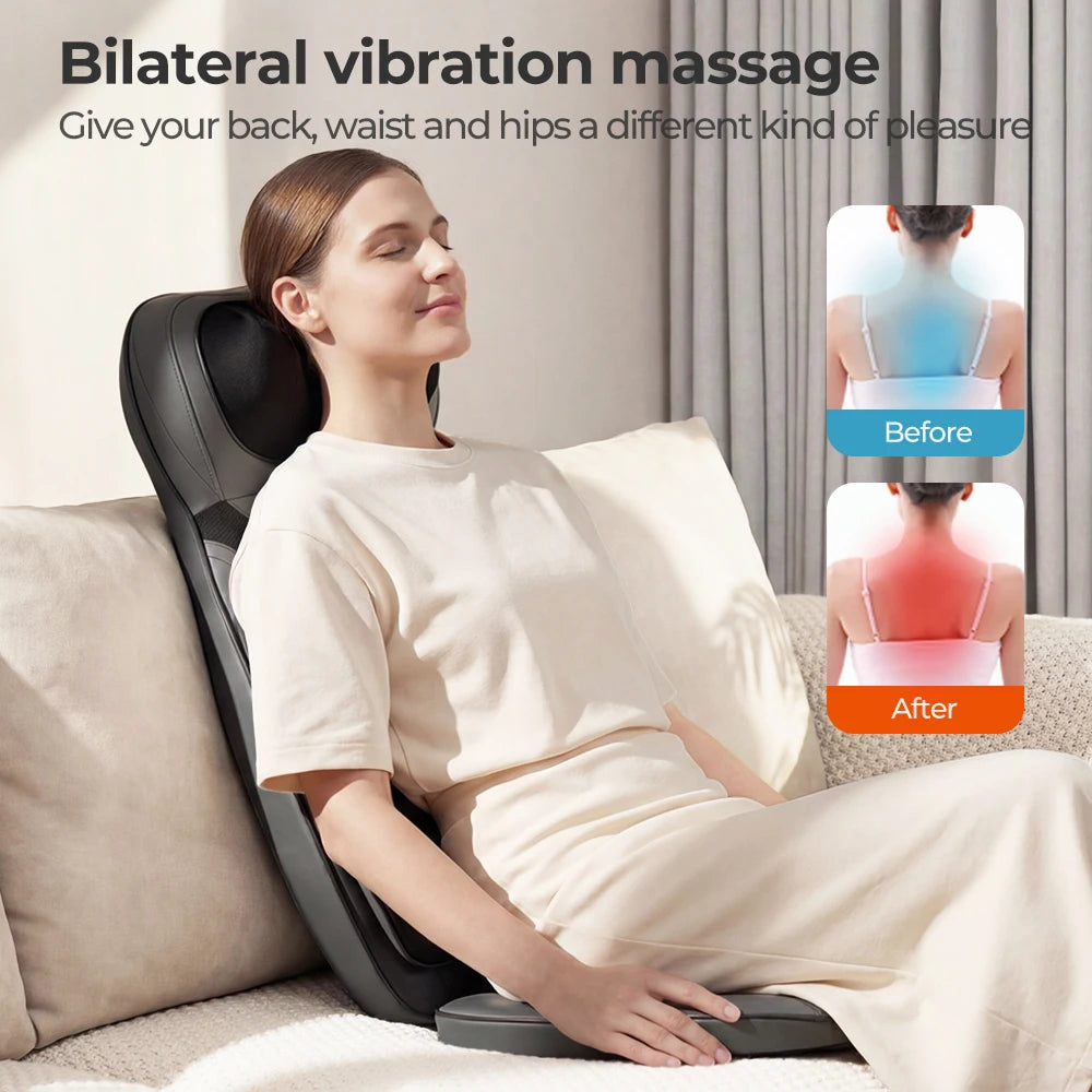 HOMEMASSA Shiatsu Neck Back Massager With Heat And Adjustable Intensity
