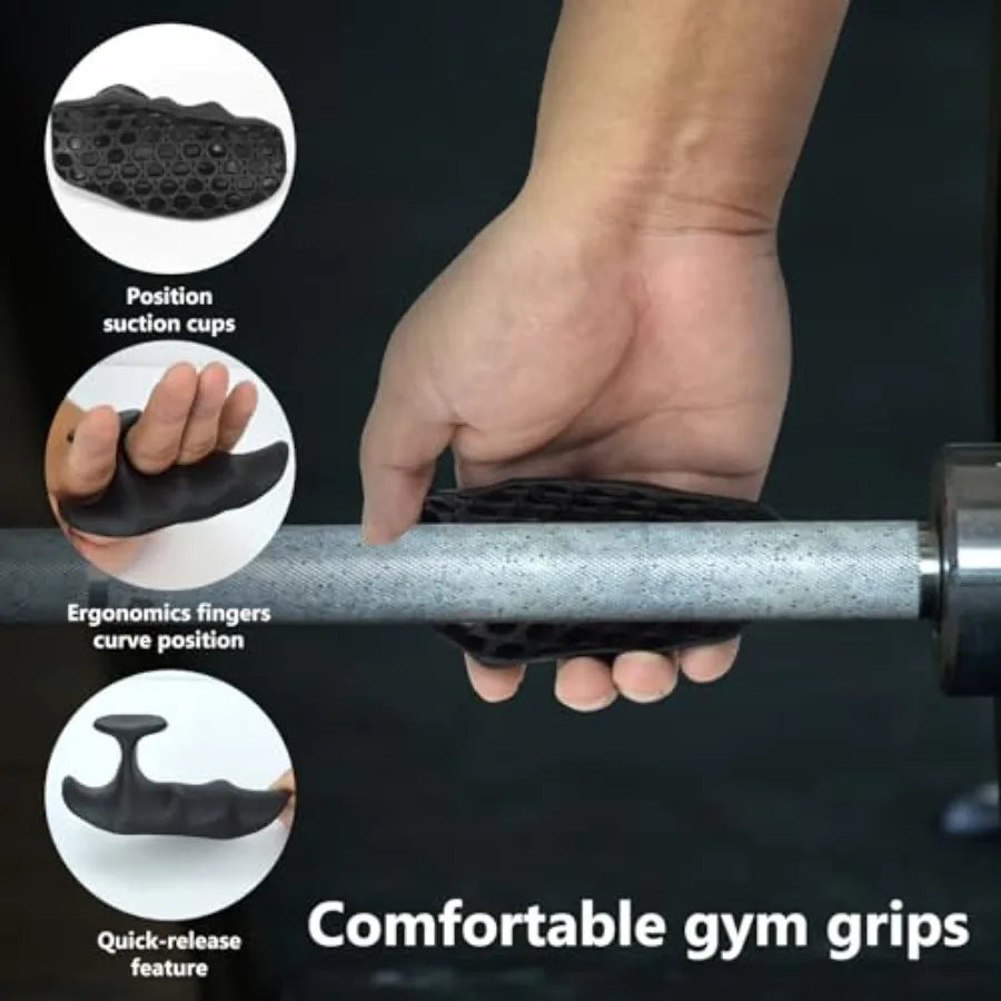 Ergonomic Rubber Weight Lifting Grips For Professional Gym Use