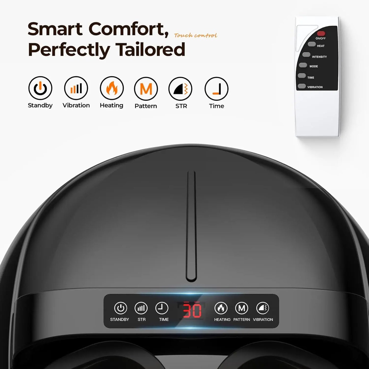 HTM Shiatsu Foot Massager With Deep Kneading Heat Air Pressure