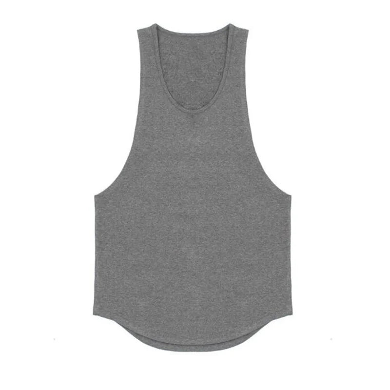 Cotton Breathable Sleeveless Tank Top for Gym Training and Running
