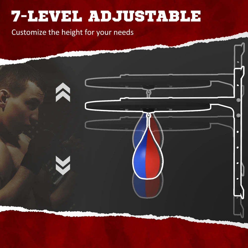 Adjustable Wall-Mounted Speed Bag Platform 360 Swivel Boxing Training