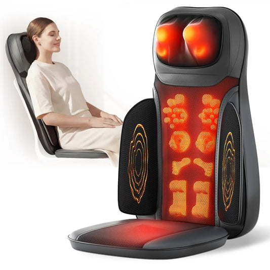 HOMEMASSA Shiatsu Neck Back Massager With Heat And Adjustable Intensity