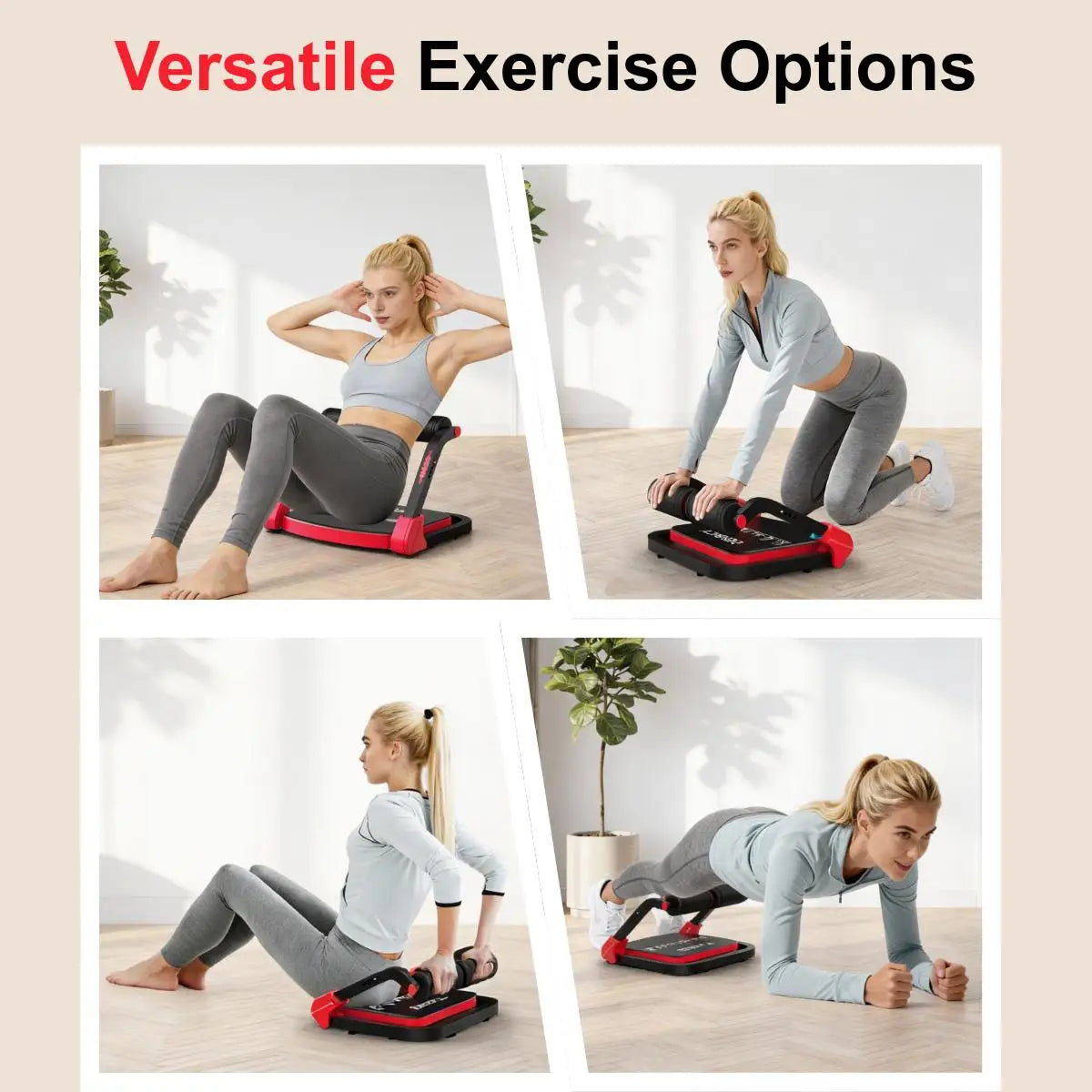 Abdominal Trainer For Home Use Foldable With 3 Resistance Levels