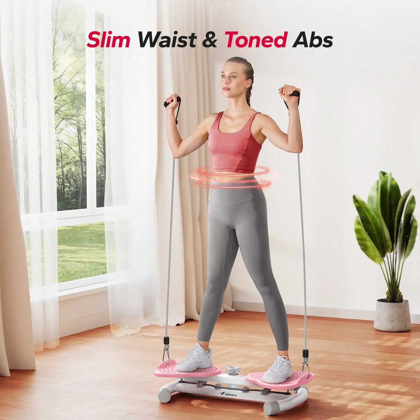 Merach Waist Ab Machine 300 Lbs Capacity Core and Abs Workout Equipment