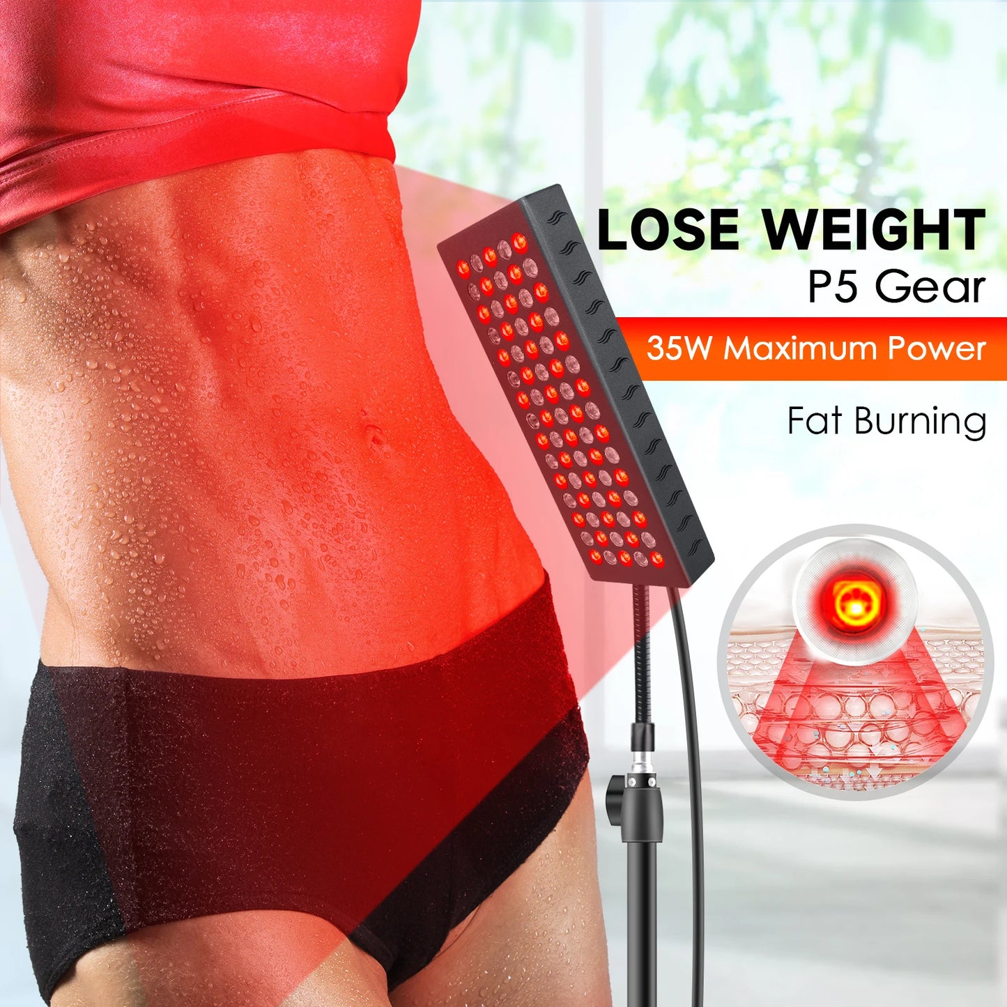 Astarexin 75 LEDs 80W Red Light Therapy Panel 660nm 850nm