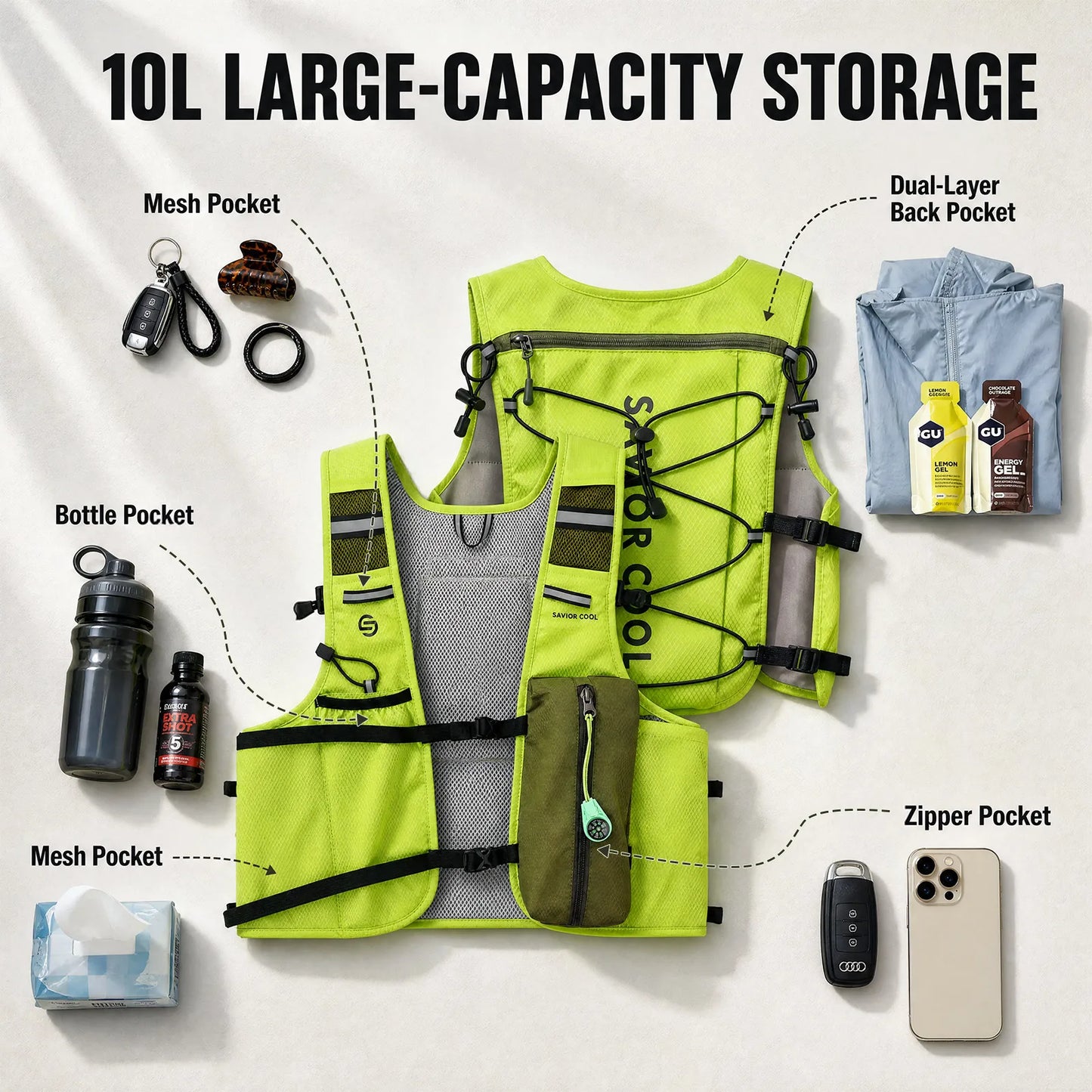 Snow Deer Outdoor Cooling Vest With Built in Water Bladder