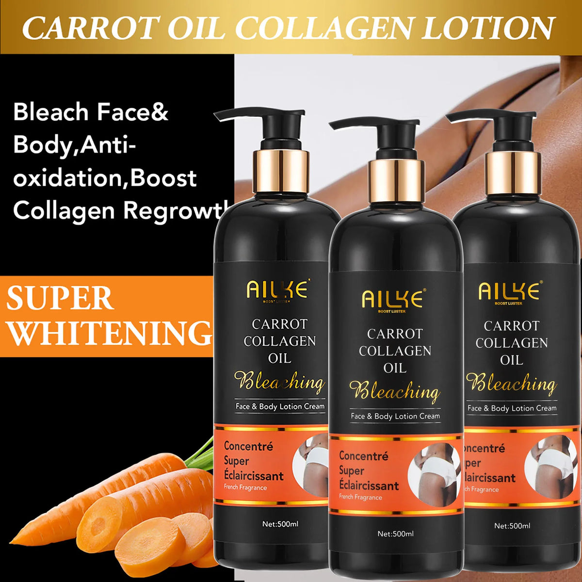 Ailke Glutathione Whitening Moisturizing Body Lotion Dark Spot Cream