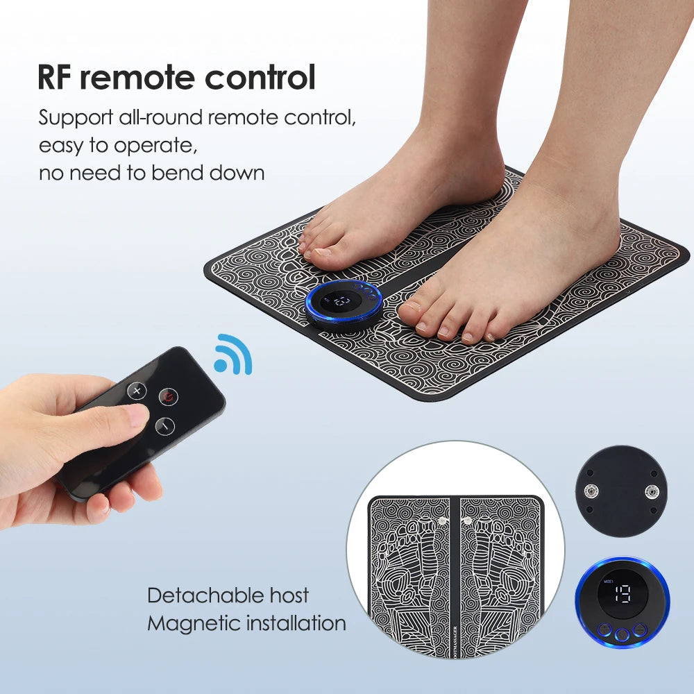 Agdoad Smart EMS Foot Massager Pad Enhances Blood Circulation