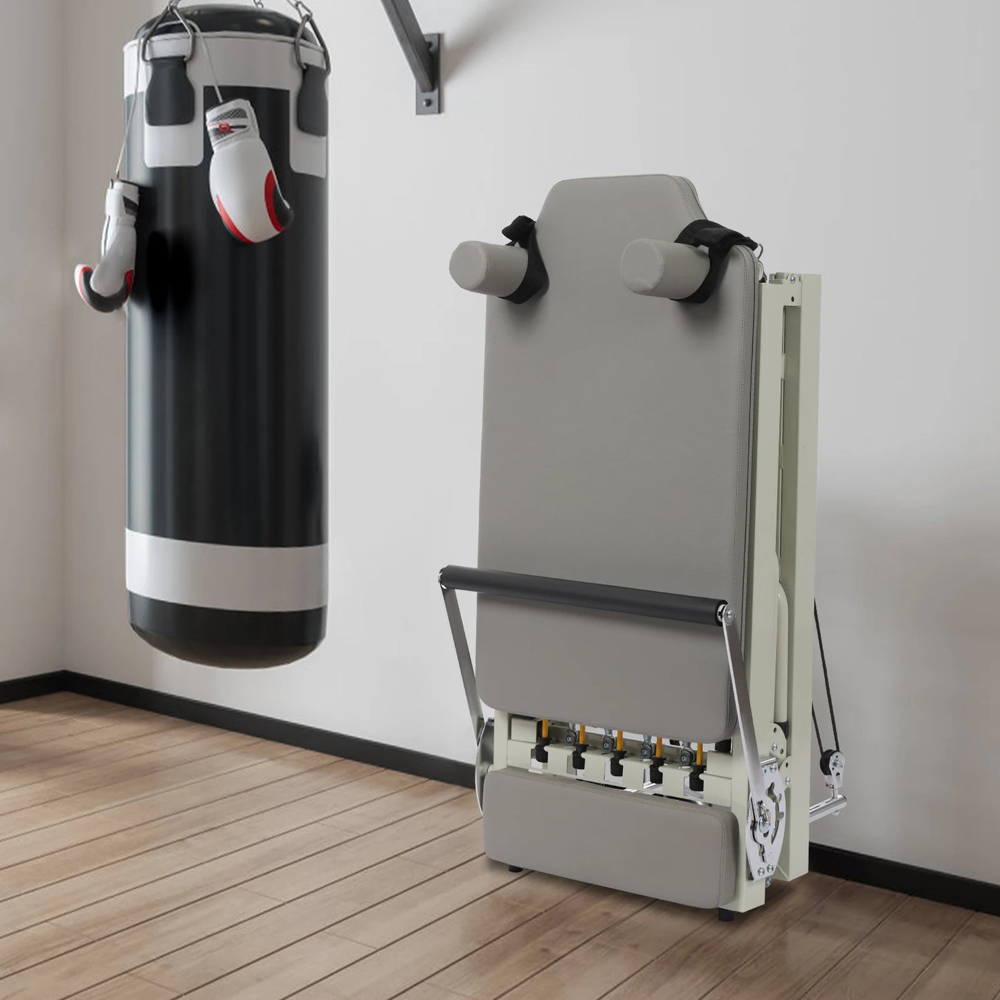 Foldable Pilates Reformer Machine For Home Fitness And Yoga