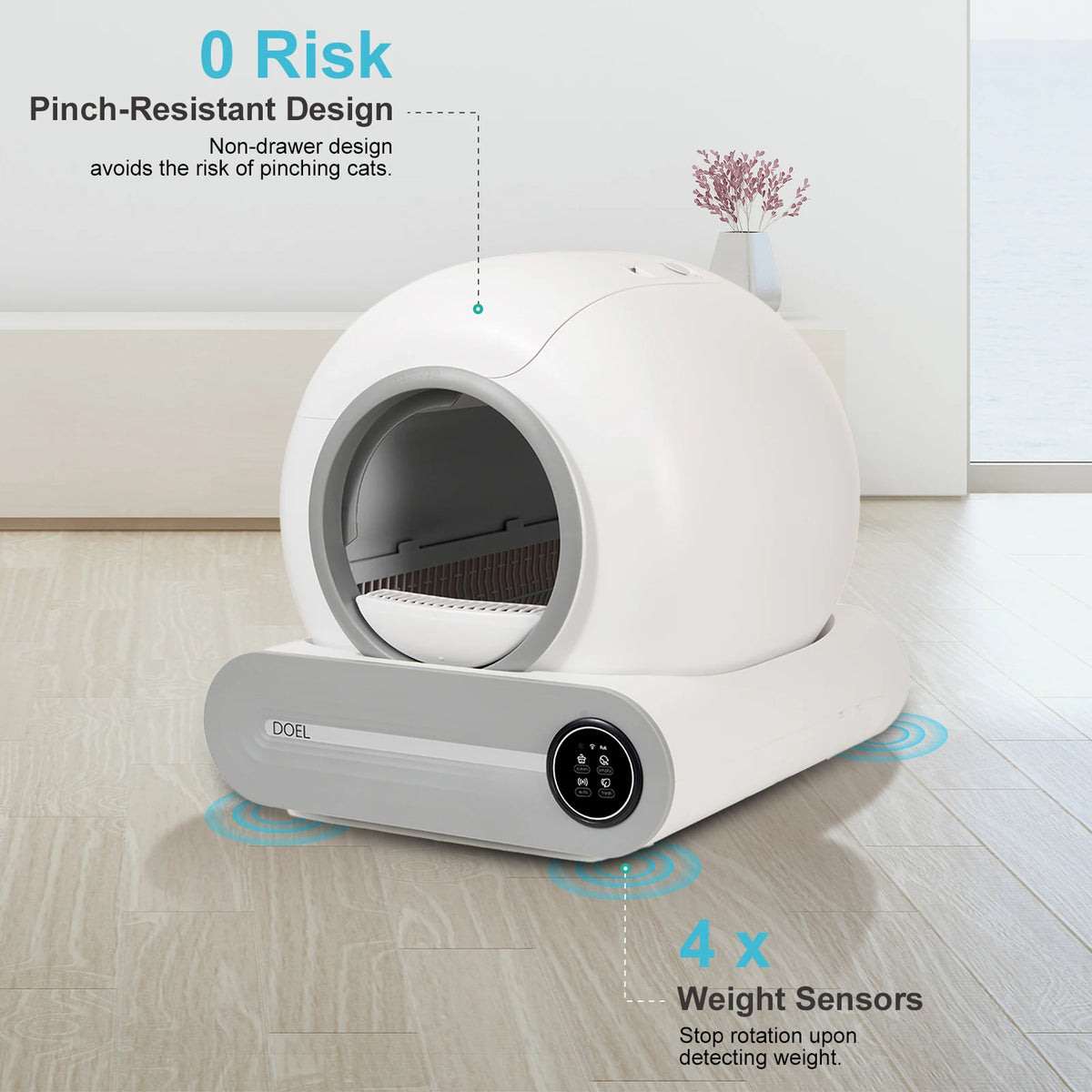 DOEL Smart Automatic Self Cleaning WiFi Cat Litter Box