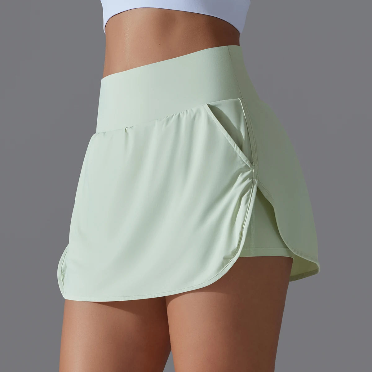High Waist Breathable Athletic Skort With Shorts For Women